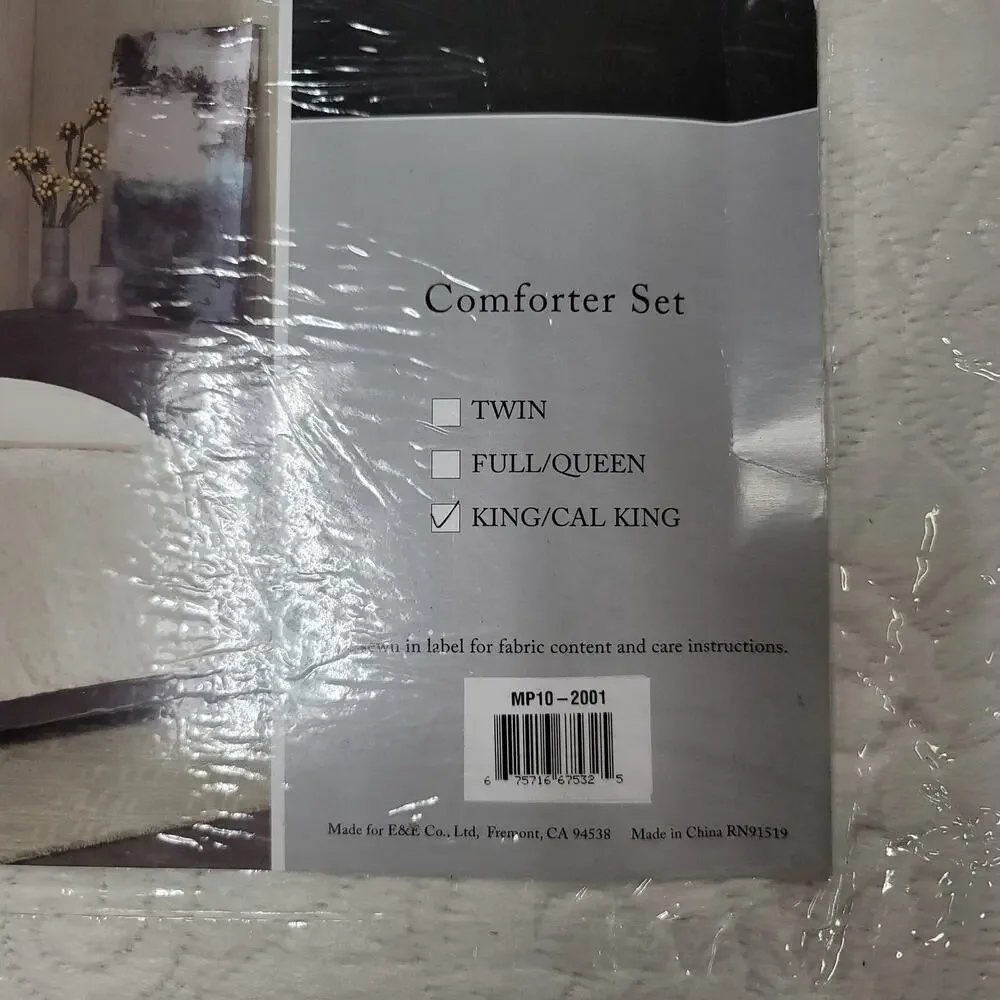 MADISON PARK BISMARCK KING COMFORTER SET PLUSH Faux Fur Bedspread and Shams
